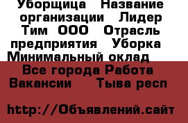 Уборщица › Название организации ­ Лидер Тим, ООО › Отрасль предприятия ­ Уборка › Минимальный оклад ­ 1 - Все города Работа » Вакансии   . Тыва респ.